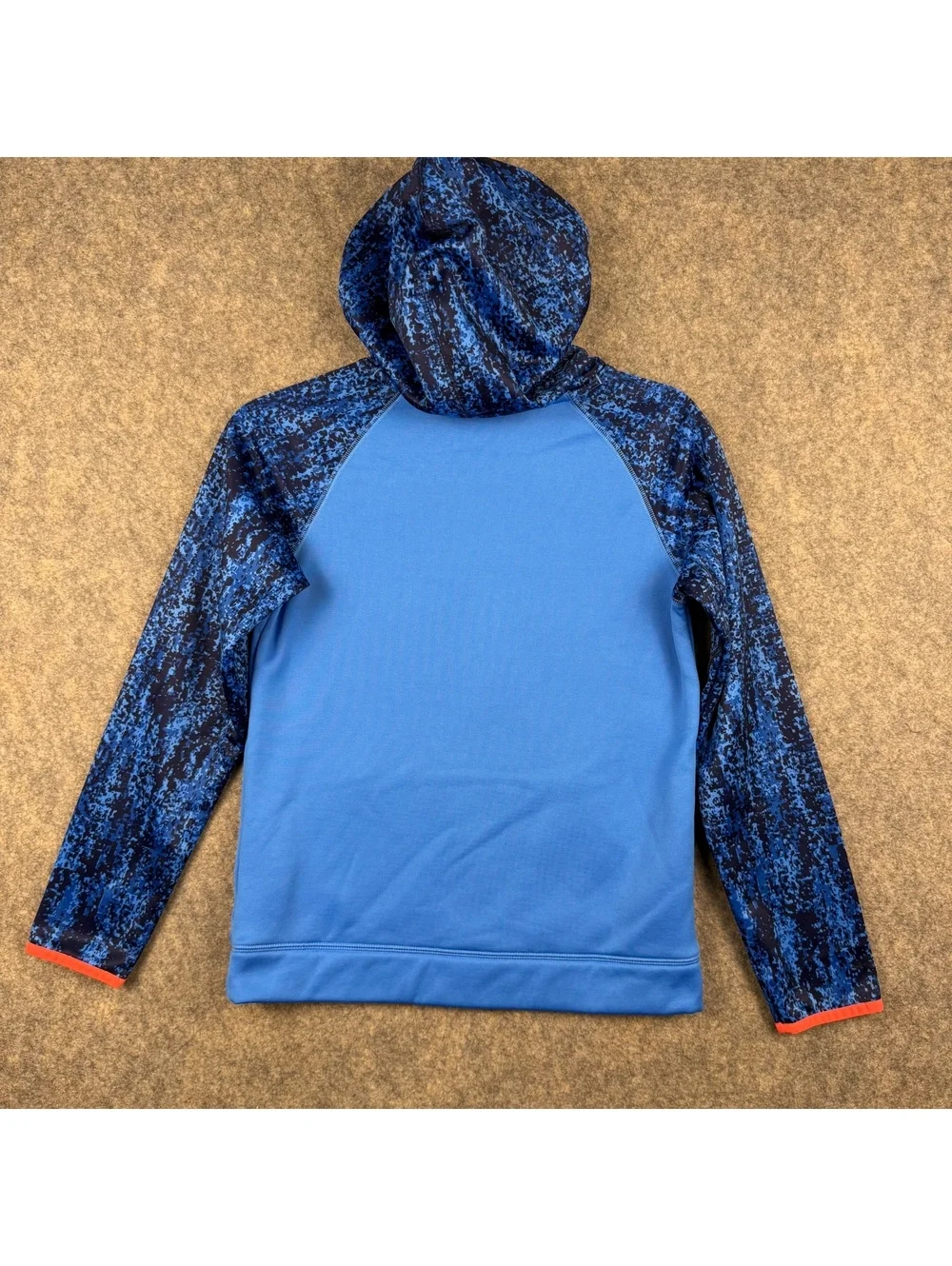 Under Armour ColdGear Hoodie Blue Black Camo Coral Youth Boys Girls Medium 874